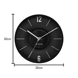 Titan Black & White Textured Contemporary Wall Clock-picture-11