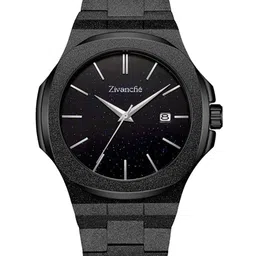ZAADRAN Unisex Dial & Stainless Steel Bracelet Style Straps Analogue Automatic Watch Tiro Black Luxury-picture-12
