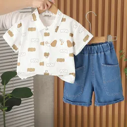 INCLUD Boys Printed Shirt with Shorts-image-80