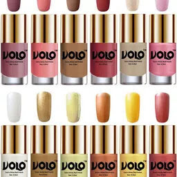 VOLO Set Of 12 Luxury Super Shine Vibrant Shades Nail Polish -9ml Each-Combo No-215-image-85