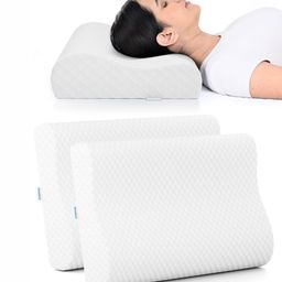 HOSPIKART White 2 Pieces Memory Foam Filled Polyester Maternity Pillows-8