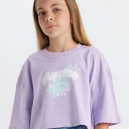 DeFacto Girls Graphic Printed Round Neck Cotton T-shirt-image-20