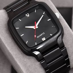SWADESI STUFF Men Square Dial & Bracelet Style Straps Analogue Watch SDS 158 BLACK 2029-27