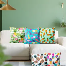 ArtzFolio Multicoloured Set of 5 Velvet Square Cushion Covers-picture-7
