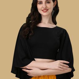Oomph! Boat Neck Bell Sleeves Saree Blouse-image-35