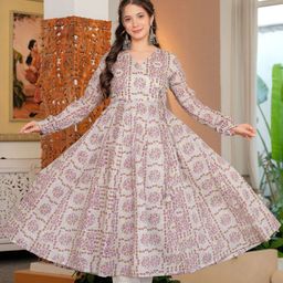 Emaira Women Ethnic Motifs Printed Regular Pure Cotton Kurta with Palazzos-17