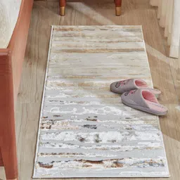 Home Centre Beige Printed Anti Skid Bedroom Runners-image-62
