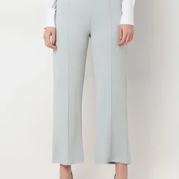 Smarty Pants Women Textured Comfort Flared Lint Free Trousers-picture-19
