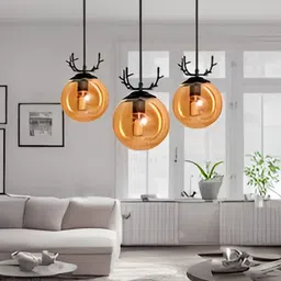 GAUVIK Black Glass Ceiling Lamp-image-71