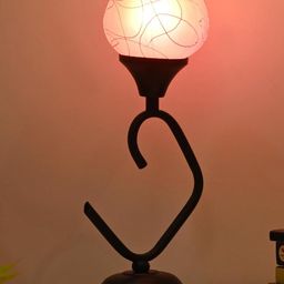 SOMIL Pink Printed Glass Cylindrical Shaped Table Lamp-image-86