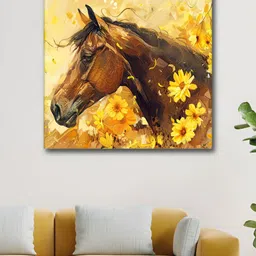 RANDOM Yellow & Brown Canvas Animals Wall Paintings-image-98