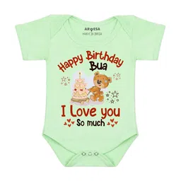 Arvesa Happy Birthday Bua Printed Bodusuit-image-43