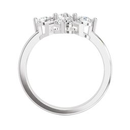 Sparkles Lab Grown Diamond 0.80 Carat IGI Certified Round Shape Cluster Ring-image-71