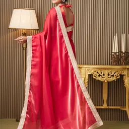 Mitera Sequinned Organza Saree image 5