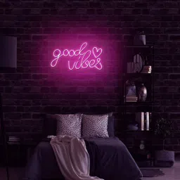 sifty creative Good Vibes Acyrlic & Silicone LED Neon Light (Blue & Pink)-picture-10