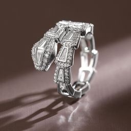 Rubans Rhodium-Plated Cubic Zirconia Studded Ring image 2