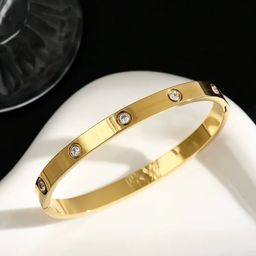 krenoz FIMBUL Crystals Studded Bangle-Style Bracelet-picture-22