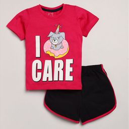 YK Girls Printed T-shirt with Shorts-picture-55