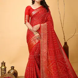 Rangtulika Ethnics Bandhani Zari Saree-picture-31