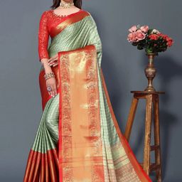 yourwish Woven Design ZariNarayan Peth Saree-37