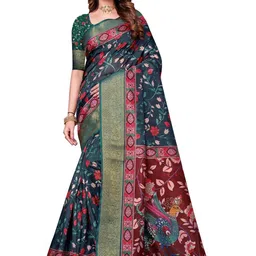PARVOTSAV Multi Polyester Saree-image-82