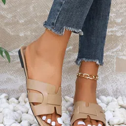 Jbarg Women Solid Open Toe Flats-image-69