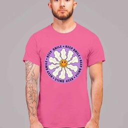 Raregems Men Floral Printed Round Neck Pure Cotton T-shirt-image-67