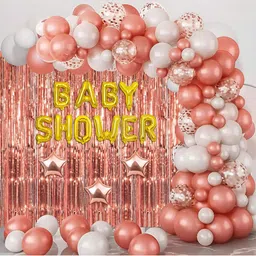 Special You 66 Pcs Peach & White Baby Shower Decor-image-4