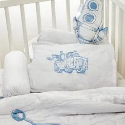 WAXWINGO Infants Woo-hoo-cl Cot Set Quilt Fitted Sheet With Pillow & Bolster Insert-picture-13