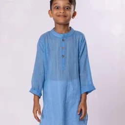 Tura Turi Boys Blue Kurta Sets-image-124