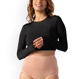 Mahina Women Solid High Rise Leak-Proof Period Briefs-17