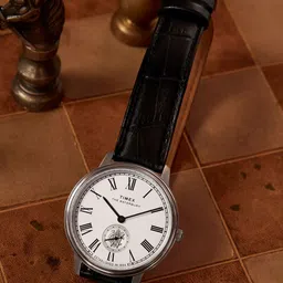 Timex Men Dial & Leather Textured Straps Analogue Watch TW2Y23100UJ-87