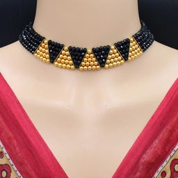 COLOUR OUR DREAMS Gold-Plated Brass Mangalsutra-70