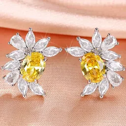 Jewels Galaxy Floral Studs Earrings-picture-13