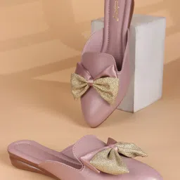 DressBerry Women Embellished Mules Flats With Bows-23