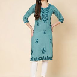 Ekasya Women Embroidered Chikankari Kurta-image-85