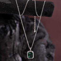 Reenisaa Silver-Plated Square Pendants with Chains-43