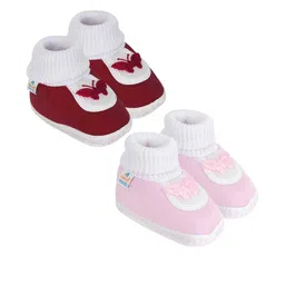 NESKA MODA Red Cotton Booties-image-79