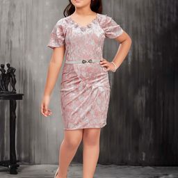Lei-Chie Print Velvet Bodycon Midi Dress-image-66