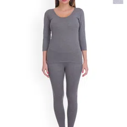 SELFCARE Women Pack Of 2 Round Neck 3/4 Sleeve Thermal Set-image-72