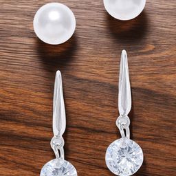 DressBerry Set Of 2 Contemporary Cubic Zirconia Studs-image-39