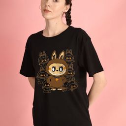 Bene Kleed Women Graphic Printed Round Neck Pure Cotton Oversized T-shirt-image-43