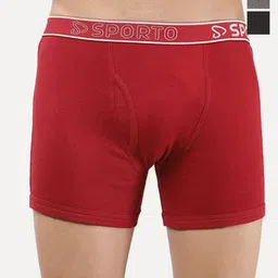 Sporto by Macho Men Pack Of 3 Outer Elasticated Short Trunks Sprto_M1022-A(1)-B(1)-R(1)-S-picture-34