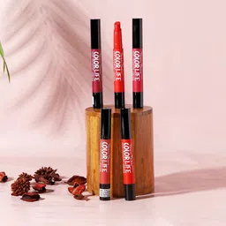 TEEN TEEN COSMETICS Color Life Long Lasting Matte Lipstick With Primer- 2g- Ruby-Red 16-28