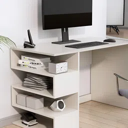 HEXA RED White Engineered Wood Study Table For Work From Home Students & Computer Table-34