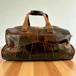 Ya Qalbi Large Leather Duffel Bag-24
