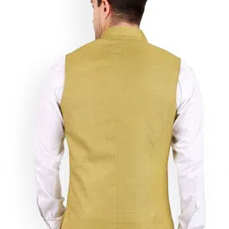 GRACYSHADE Mandarin Collar Jute Nehru Jacket image 5