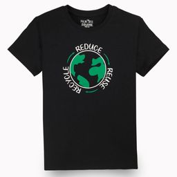 Palm Tree Boys Typography Printed Applique T-shirt-38