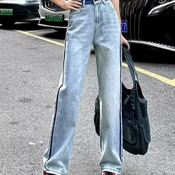 Outzidr Women Jean Regular Fit Mid-Rise Highly Distressed Heavy Fade Jeans-image-34