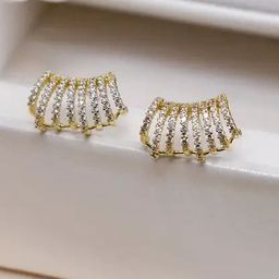 SZN Artificial Stones Studded Contemporary Korean Studs-9